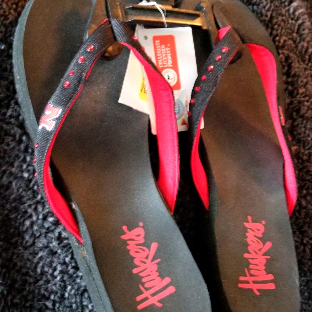 Nebraska Husker Sandals